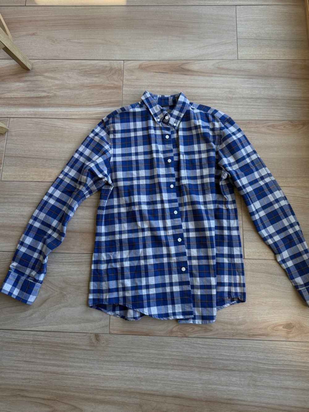 L.L.Bean Signature Slim Fit Plaid Button-Down Shirt SIZE MEDIUM